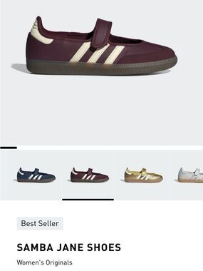 adidas Samba Jane Sneakers - Maroon/Cream